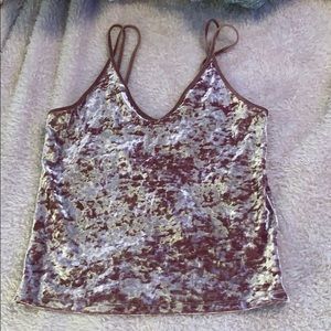 Velvet pink tank top american eagle